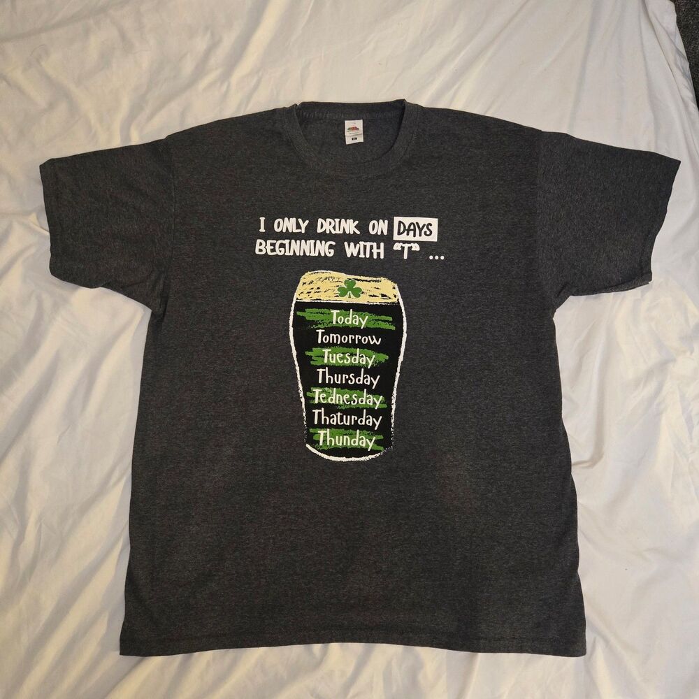 Irish Beer Drinking T-shirt Irish St. Patrick's Day Mens Shirt Funny Drunk Shirt